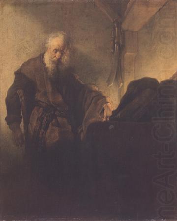 REMBRANDT Harmenszoon van Rijn St paul at his Writing-Desk (mk33) china oil painting image